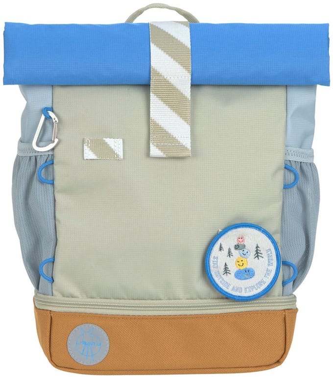 Lässig rugzak voor kinderen Mini Rolltop Backpack - Sunny Explorer Green / Blue kaki
