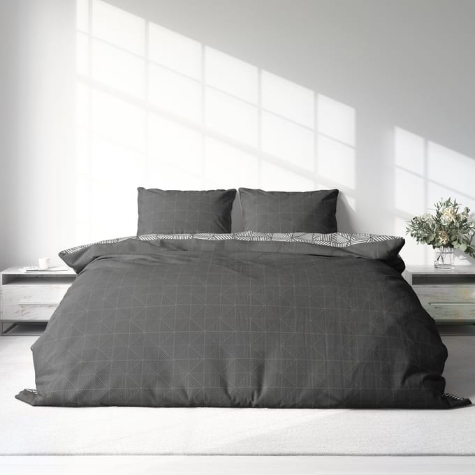 Dekbedovertrek 100% Katoen Premium - 240 x 260 cm - Extra breed - Abstractbox