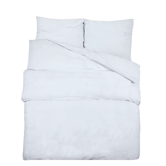 vidaXL - Dekbedovertrekset - lichtgewicht - 200x220 - cm - microvezel - wit