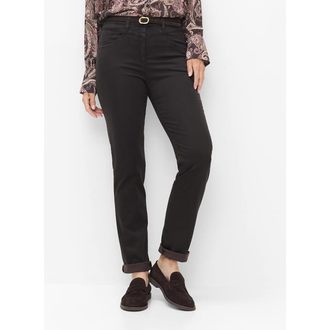 Raphaela by Brax Dames Jeans  Style LAURA NEW DARK CHOCOLATE, donkerbruin, maat 48