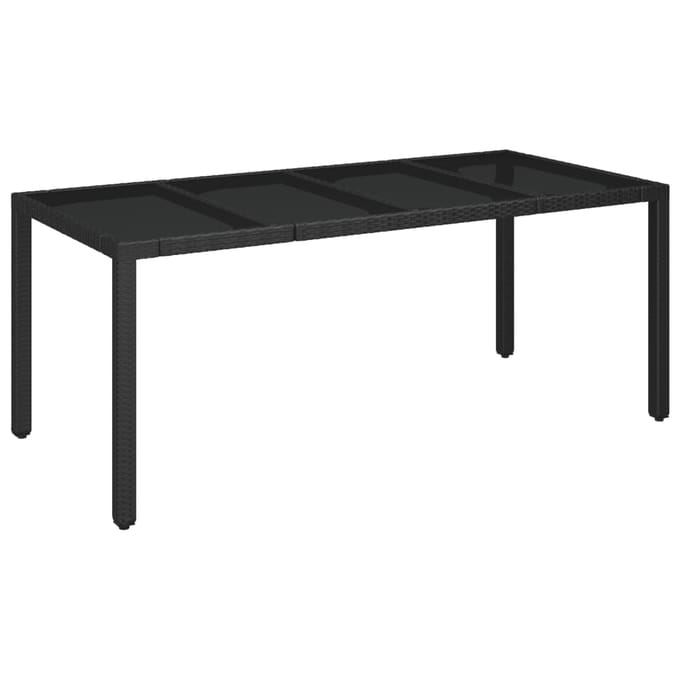 vidaXL - 9-delige - Tuinset - poly - rattan - zwart