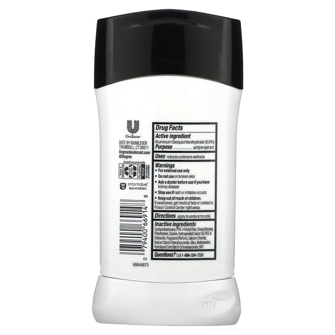 Ultrahelder, Zwart & Wit, Antiperspirant Deodorant, Fris, 76G(2.7Oz) white