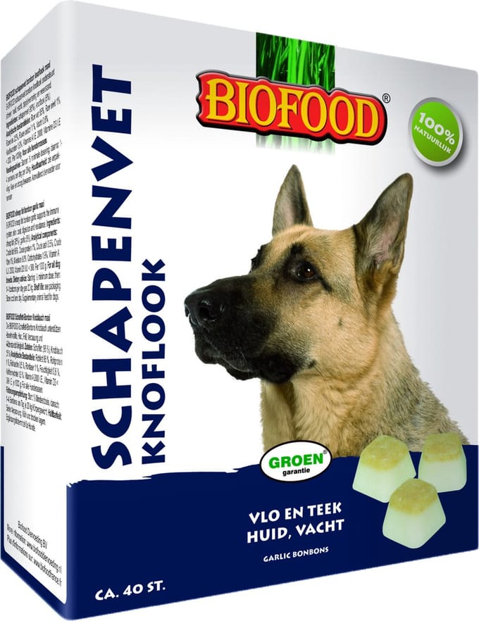 Biofood Schapenvet Maxi Bonbons Knoflook 40 ST