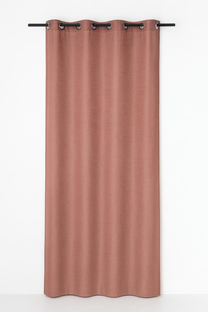 Edera voorhang gordijn teracotta 8 Rings 135 x 260 cm