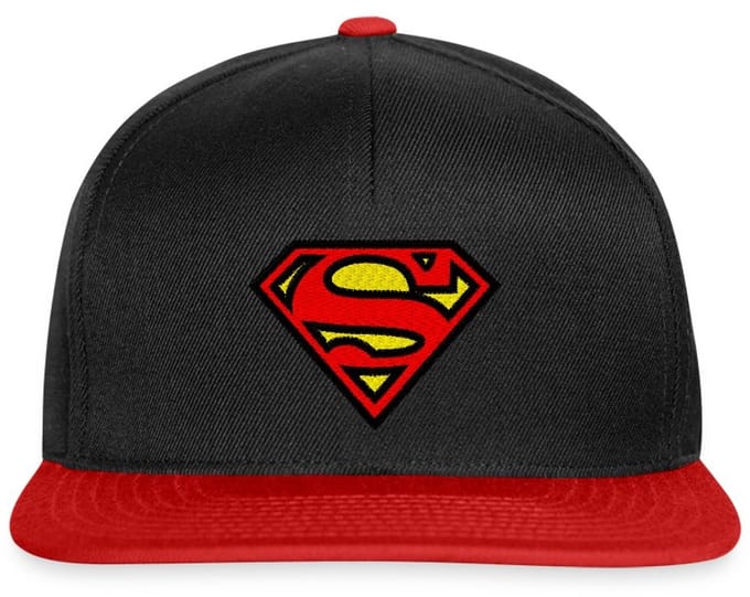 Superman Logo S-Shield Borduurwerk Snapback cap