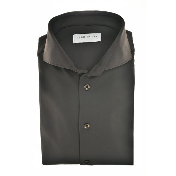 John Miller Overhemd Slim Fit  Groen 5142675