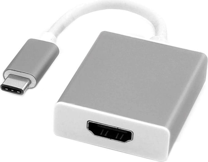 ROLINE 12.03.3210 video kabel adapter 0,1 m USB C HDMI Type A (Standaard) Zilver
