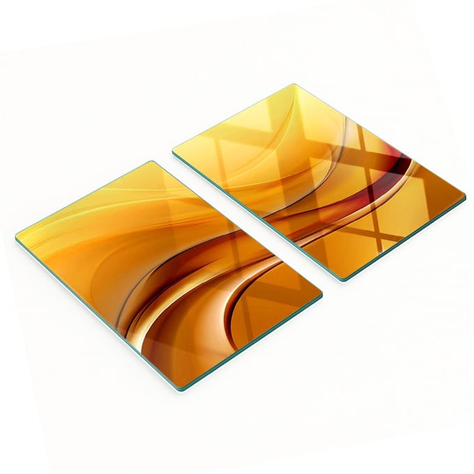 Multifunctionele decoratieve keukenplanken met geharde golfachtergrond, 2x40x52 cm