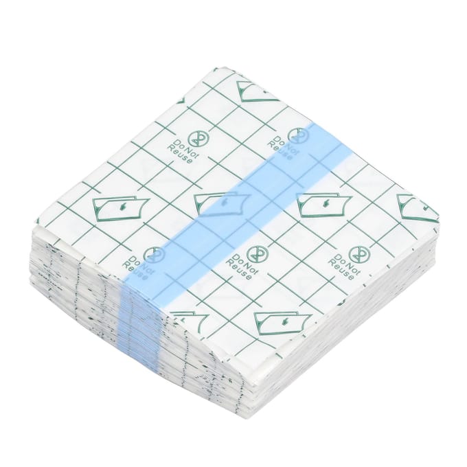 100 pièces Palette de Maquillage Jetable pour Main Imperméable Adhésive Palette de Mélange de Fond de Teint 8 X 8cm white