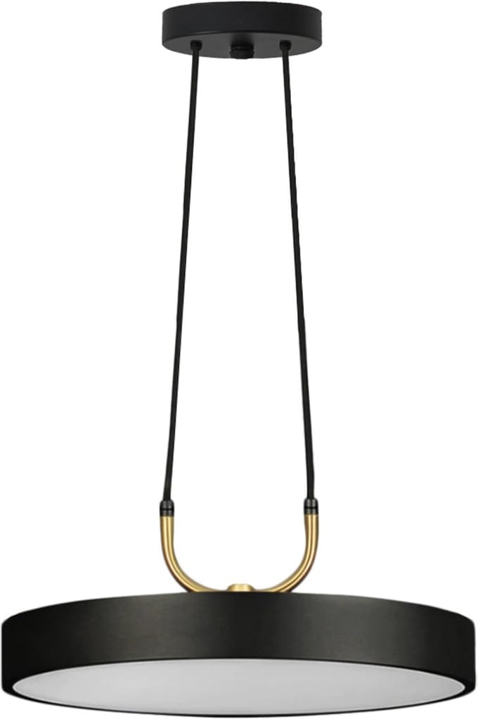 Toolight Led App947-1Cp Round Hanglamp 30Cm Zwart 30X30X4Cm