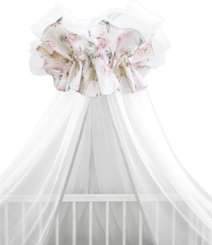 Babybam Hemeltje Tule Wit Hertje Roze