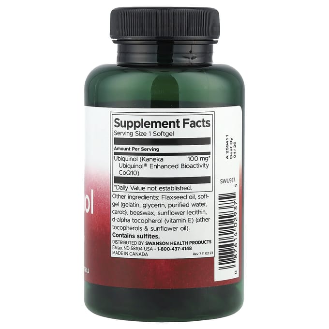 Ubiquinol, 100 mg, 120 zachte capsules