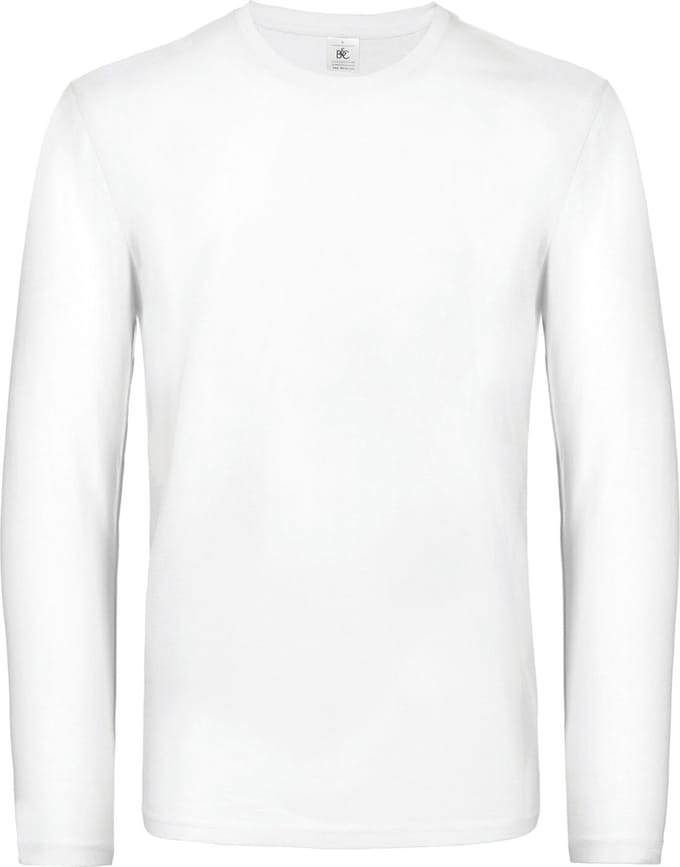 B&C #E190 Men's T-shirt long sleeve CGTU07T - White - M