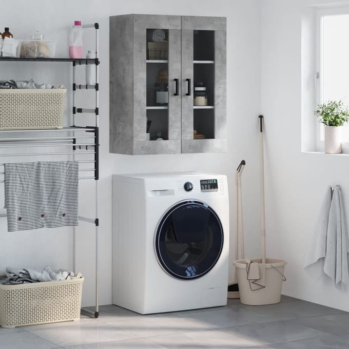 vidaXL - Wandkast - 69,5x34x90 - cm - betongrijs