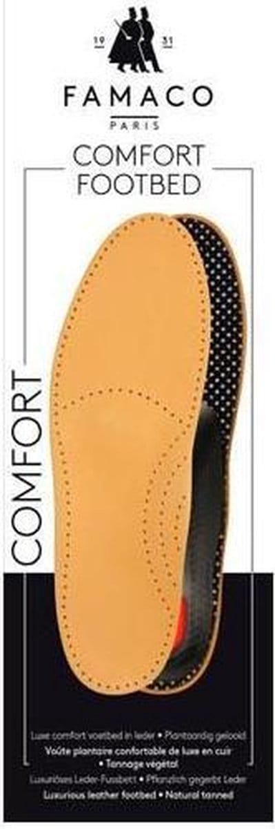 Famaco Active Support – Anatomische steunzool voor dagelijks comfort – Geschikt voor normale schoenen, sportschoenen en werkschoenen, van leer – D-40