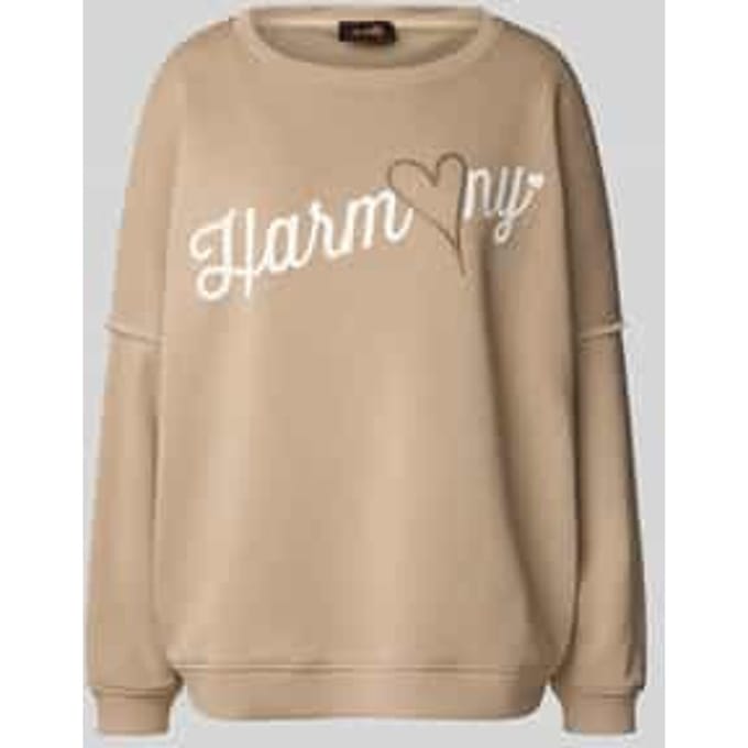 Sweatshirt met statementprint en ronde hals