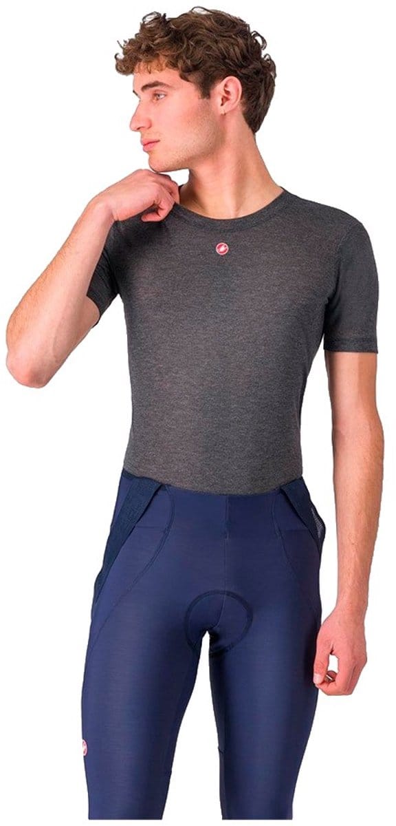 Castelli Medio Korte Mouwen Basislaag Grijs S Man