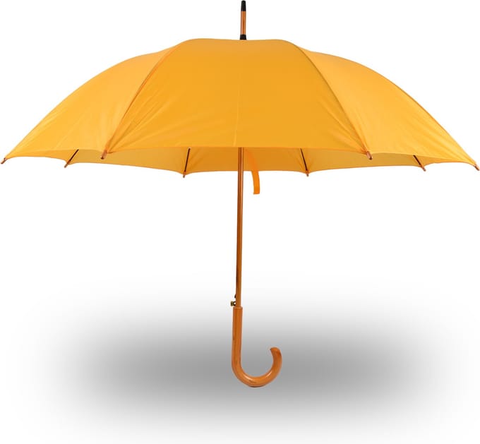 Paraplu Geel- Gele Paraplu voor Volwassenen | Handmatig en Opvouwbaar | 98cm Diameter - Windproof