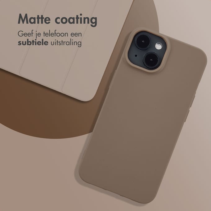 imoshion Hoesje - Geschikt voor Apple iPhone 14 - Color Backcover - Bruin