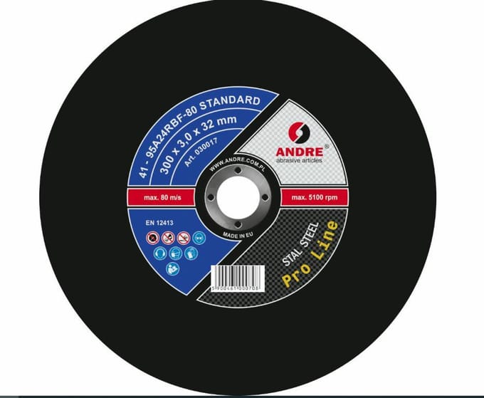 Andre Standard Pro Line - Doorslijpschijf - Met 300mm - 3,0mm Dikte - 32mm Asgat