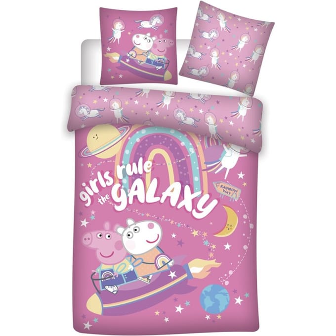 Peppa Pig Dekbedovertrek Galaxy 140 x 200 cm - Polyester