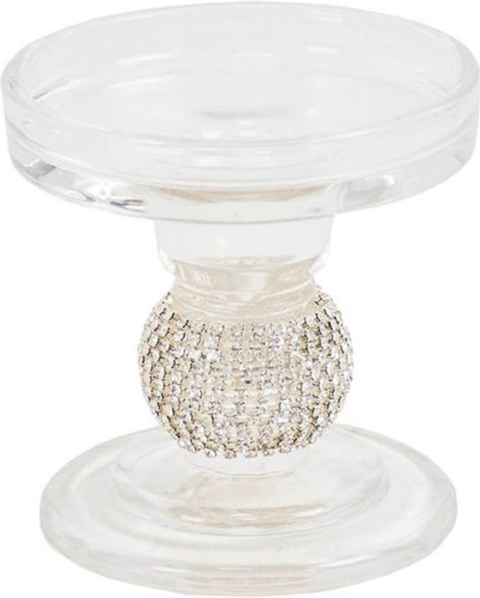 Housevitamin - Kaarsenhouder 'Mea' (Zilver, 8.5cm)