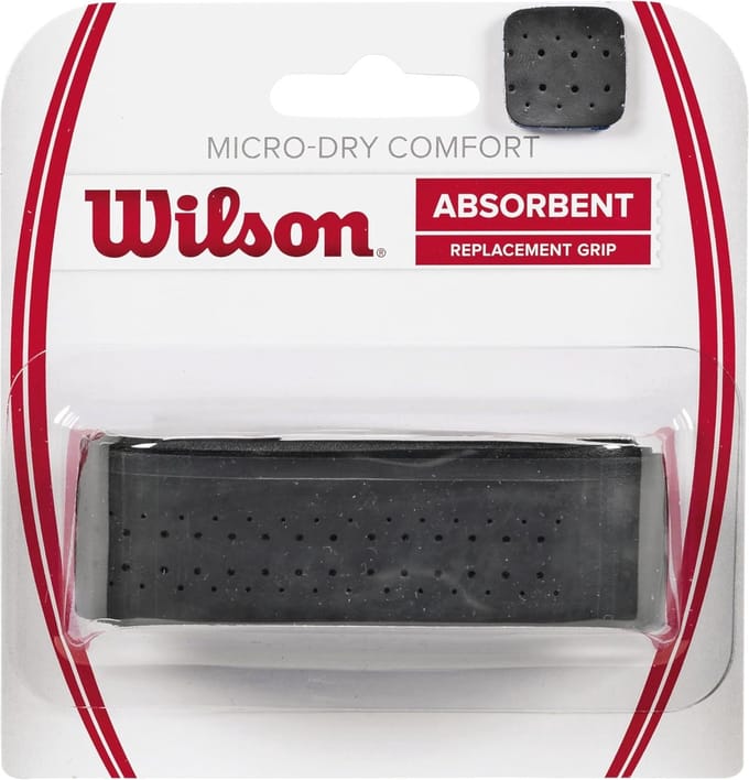 Overgrip Micro-Dry Comfort voor Tennis, Badminton en Squash - Zwart, 1 Pack