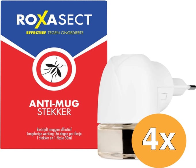Roxasect Stekker Tegen Muggen - 4 stuks