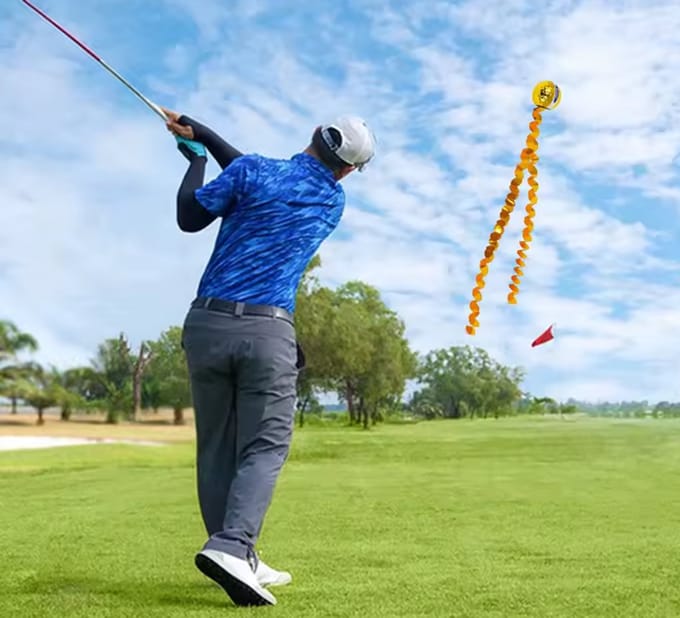1x Exploderende Gouden Prank Golfbal Grap Gofbal