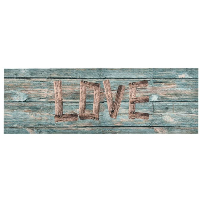 vidaXL - Keukenmat - wasbaar - Love - 60x180 - cm