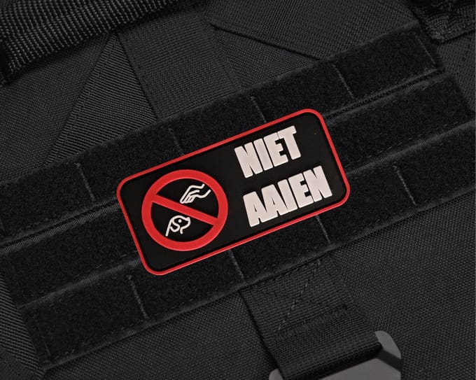 Always Prepared® Niet aaien patch klein klittenband - 2 stuks - Geschikt voor hondentuigen