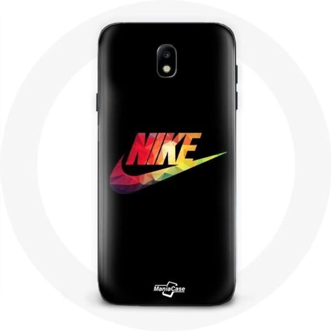 Coque pour Samsung Galaxy J7 2017 Nike Logo Couleur fond noir
