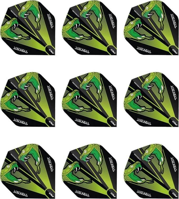 Dartpijlen Vliegen Transparant Groen - Set van 9 Stuks