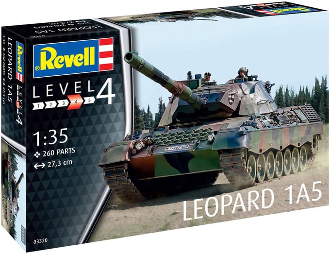 Revell Modelbouwpakket Militaire voertuigen - 03320 Leopard 1A5 Tank Plastic - 1:35 - Modelbouw