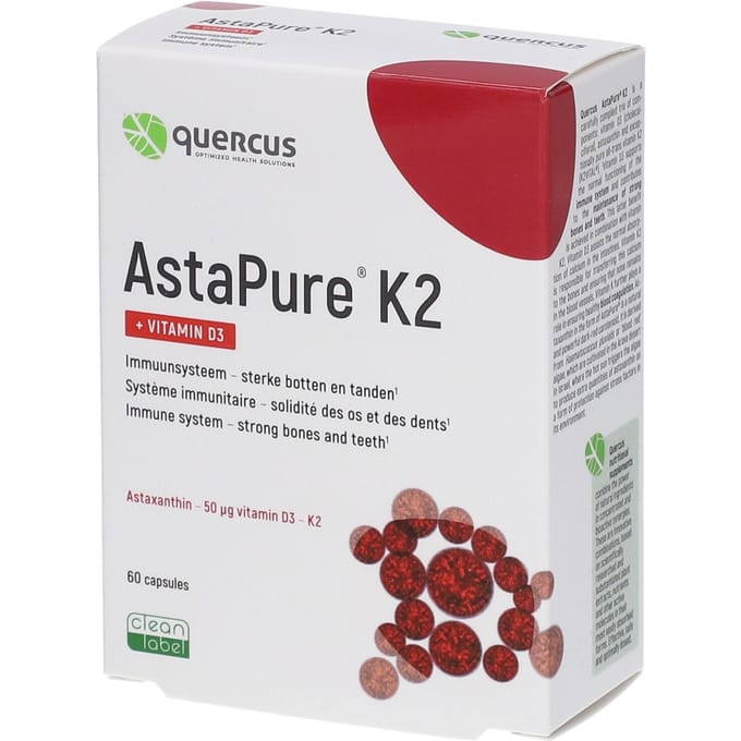 Quercus AstaPure® K2 + Vitamin D3 60 Capsules