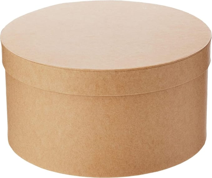 Ronde Kartonnen Opslagdoos Natuurlijke Kleur