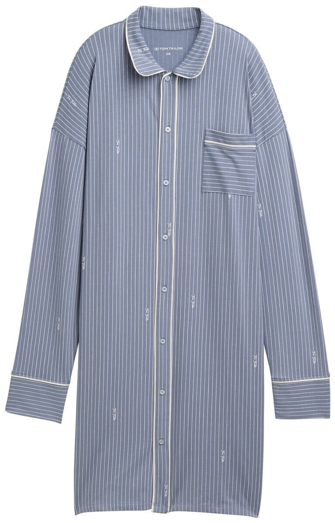 Tom Tailor - Gestreept nachthemd - Maat 36 - blue-medium-vertical stripe