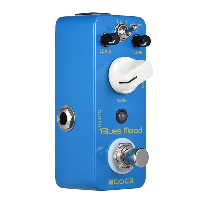 MOOER Blue Mood Blues Style Overdrive Gitaareffectpedaal 2 modi (helder/vet) True Bypass Full gray