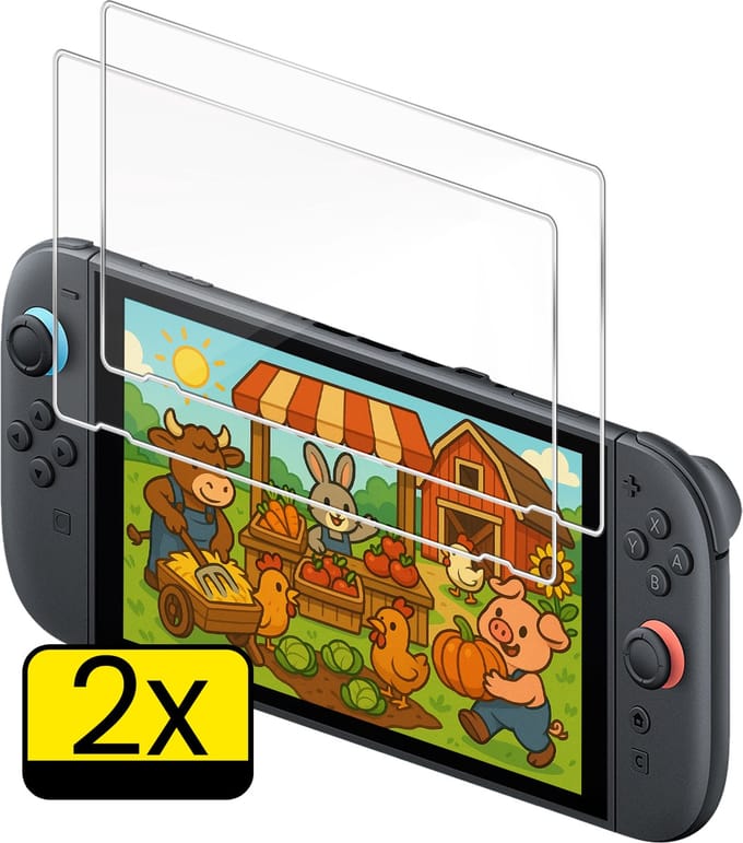 Screenprotector - Geschikt voor Nintendo Switch 2 - Screenprotector Gehard Glas Beschermglas - 2 Stuks