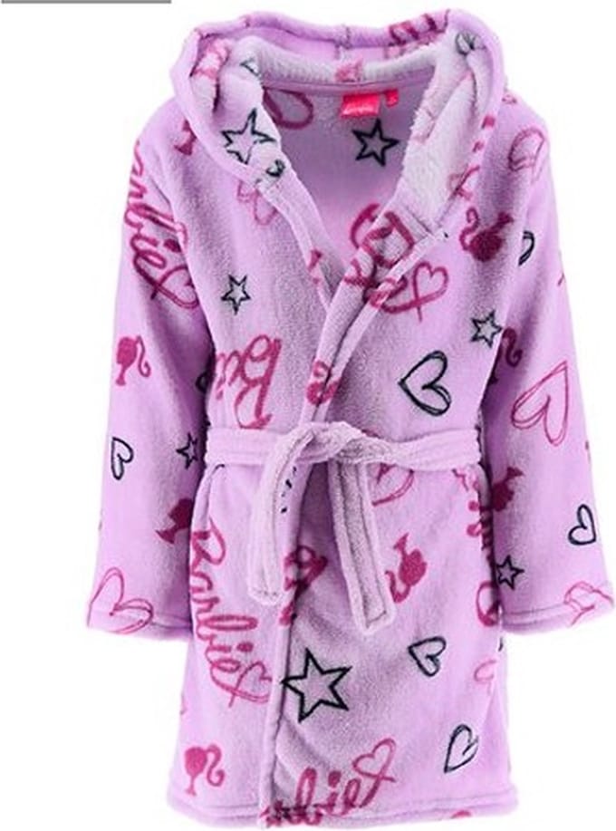 Barbie Badjas Lila Fleece Maat 104