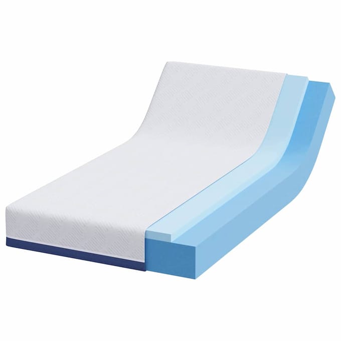 vidaXL - Matras - Medium - stevig - 120 - x - 200 - cm - Wit - en - Blauw