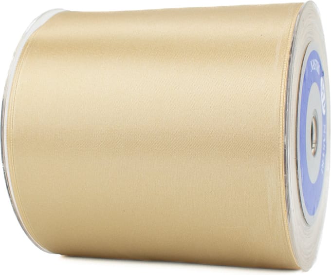 Breed openingslint van 10 cm x 25 meter goud - lint voor opening - goud satijnlint