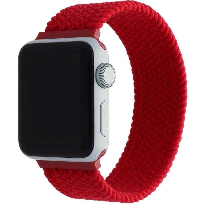 2+2 | Apple Watch Bandje - Nylon - Gevlochten Solo - Rood