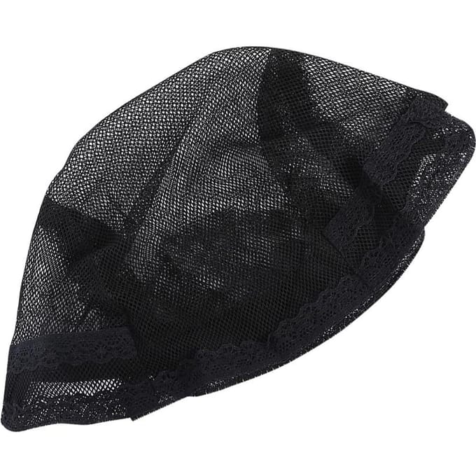 Zwart Haarnetje Pruikkap Elastisch Koepel Haar Mesh met Verstelbare Band voor het Maken van Pruiken black