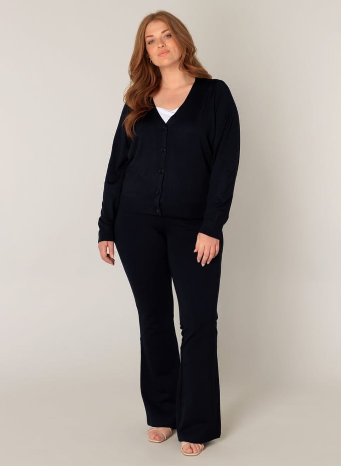 BASE LEVEL CURVY Yvonne Vest - Dark Blue - maat 1(48)
