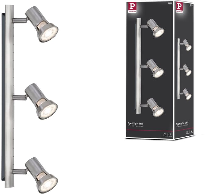 Spotlight Teja GU10 230V max. 3x10W dimbaar Nikkel gesatineerd