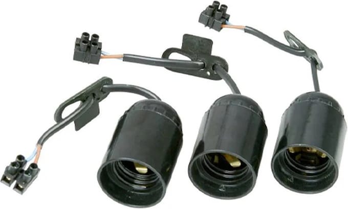 K&D Verhuislamphouder E27 Zwart (3 stuks)