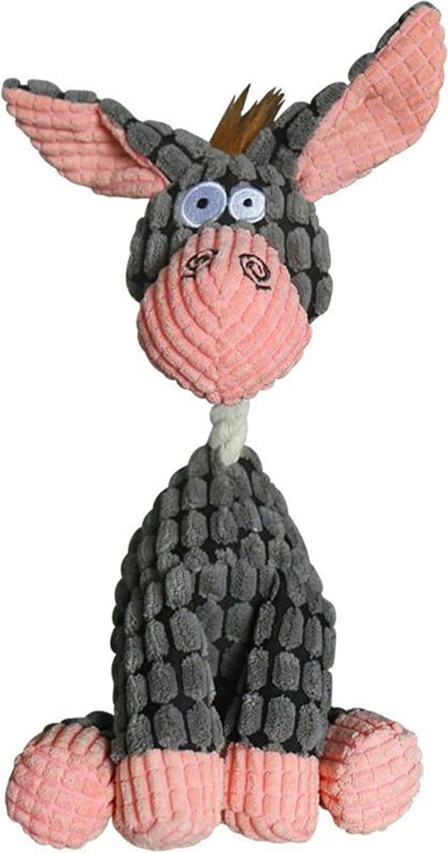 DW4Trading Hondenspeelgoed Ezel 26 cm- Knuffel
