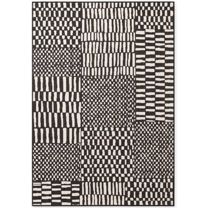 Ted Baker Haringey buitenkleed Barkham Zwart/Wit - 160 x 230 cm - (M)