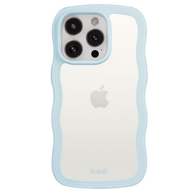 Holdit Wavy Case geschikt voor Apple iPhone 15 Pro Max - Mineral Blue